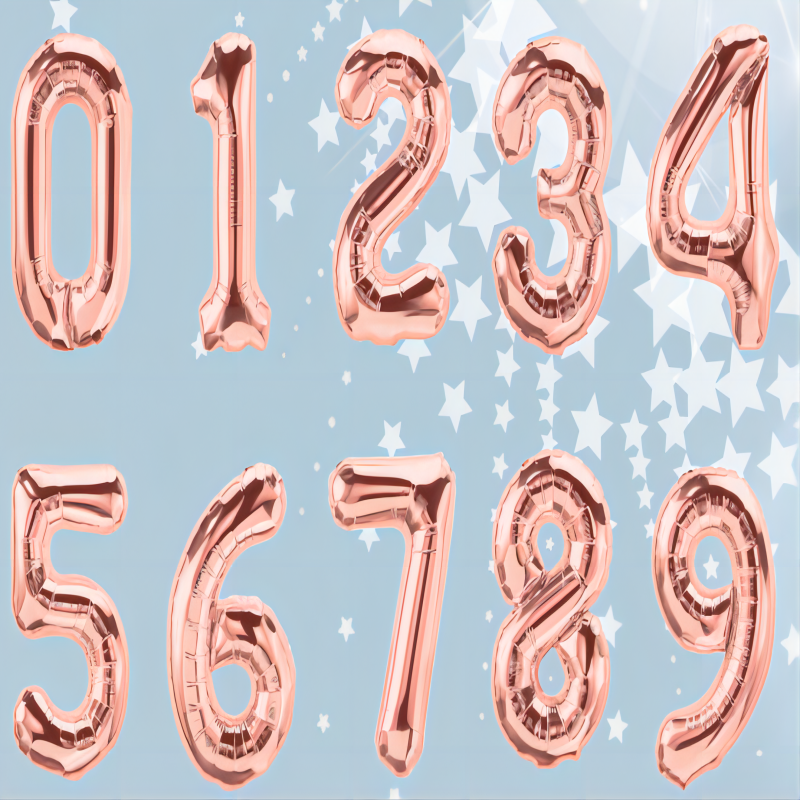 Number balloon series 16/32/40 inch-Rose gold