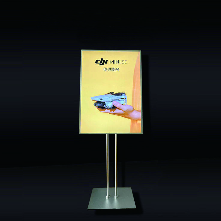 floor standing led menu holder