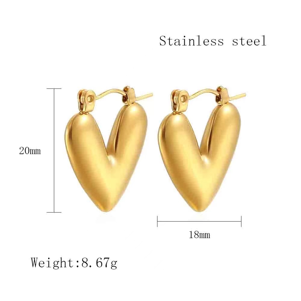 European and American retro geometric C-shaped women's earrings, fashionable and versatile stainless steel high-end earrings and earrings (30).jpg