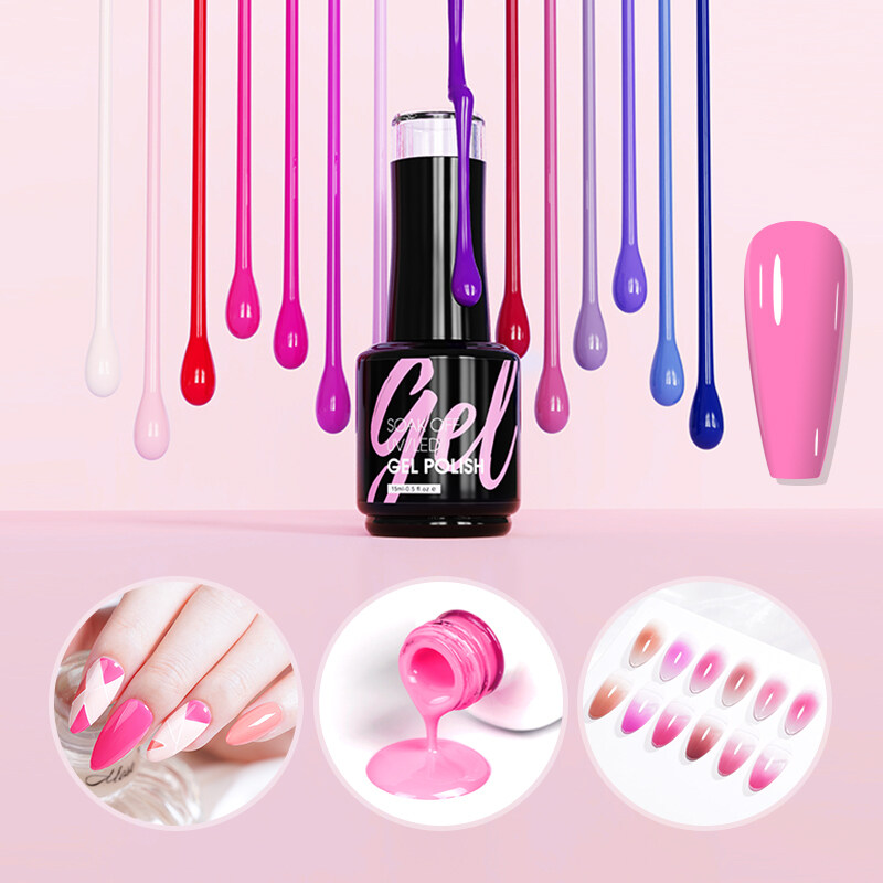 Glow In The Dark Neon Pink Nail Polish,Glow In The Dark Uv Gel Polish, gel polish, glitter gel nail polish, halloween nails, luminous nail polish,