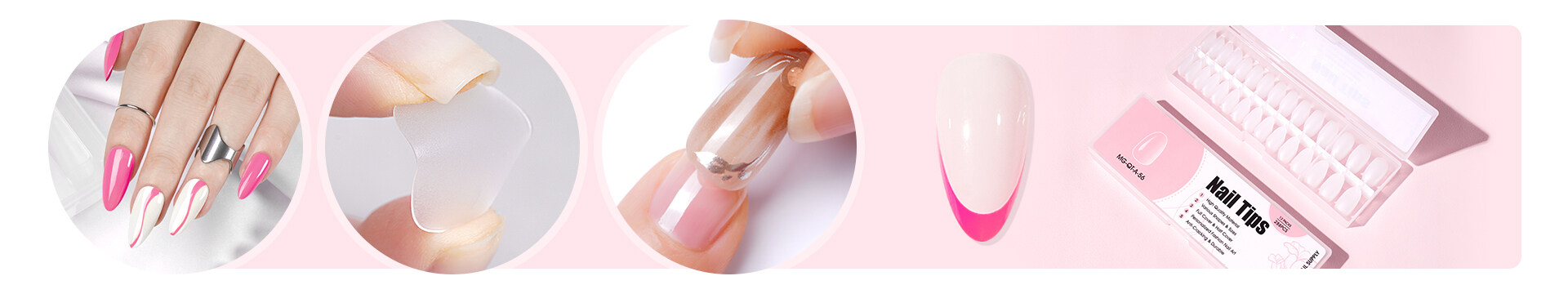 Pre Designed Nail Tips Wholesale,Short Round Gel Nails,3Xl Full Cover Nail Tips