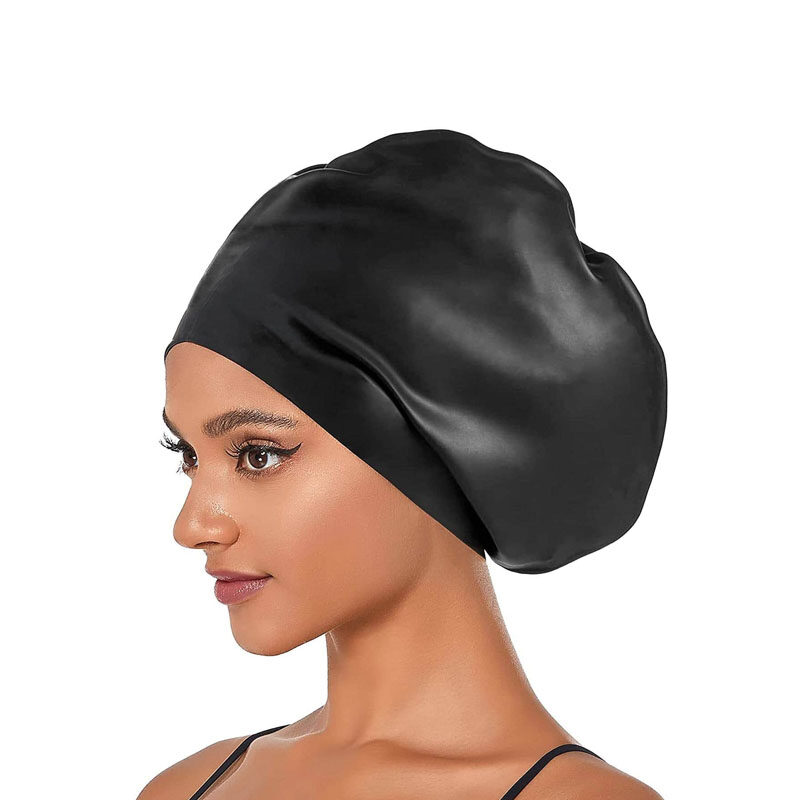 Capa de natación de cabello largo de silicona extra grande para mujeres para mujeres