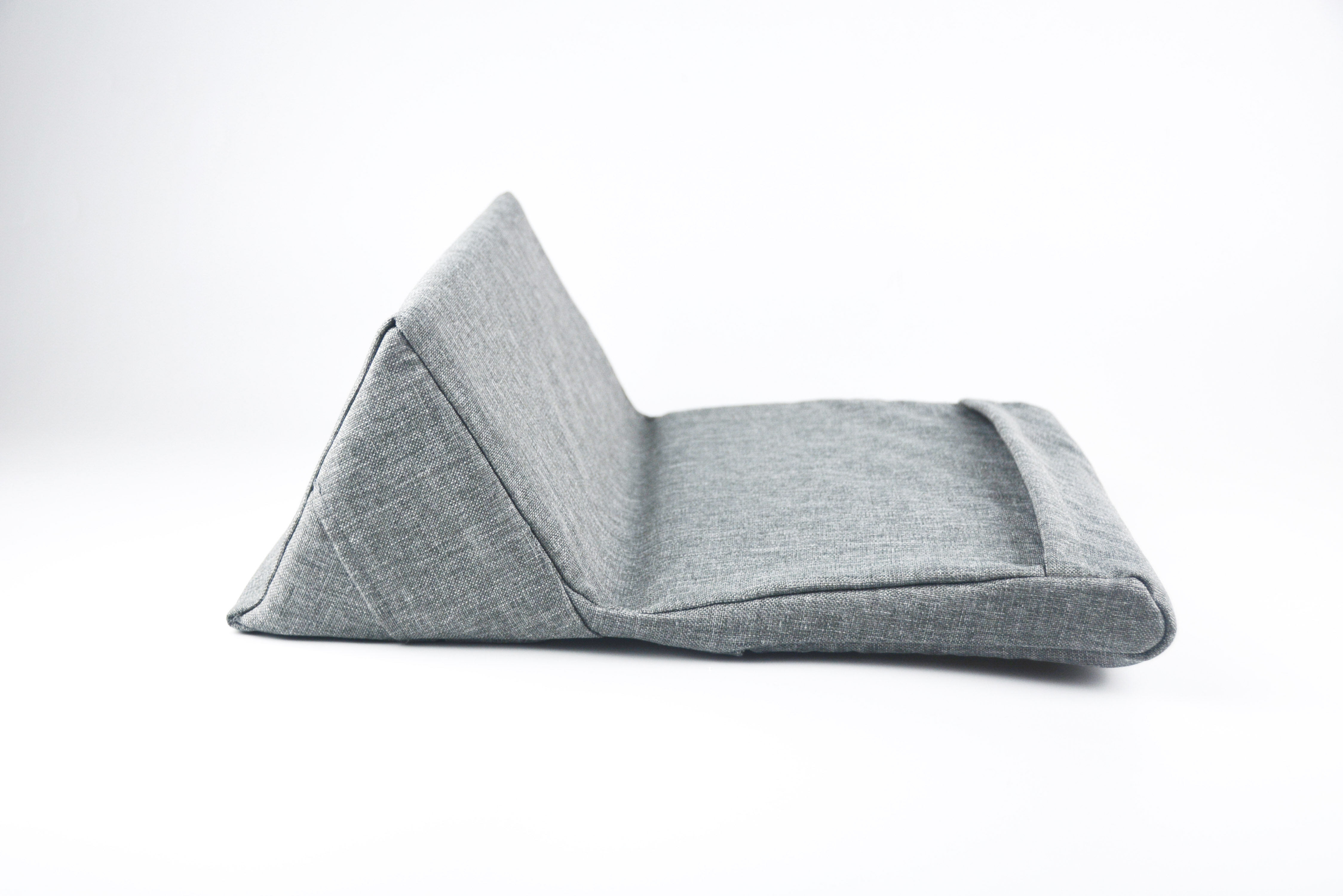 Woven fabric Ipad cushion with fuctional pockets of storage and protecting from scratches or friction