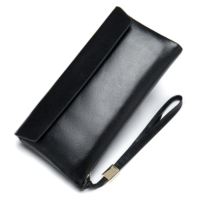 NIUCUNZH Women Men Genuine Leather Clutch Purse with Wristlet RFID Blocking Card Holder Wallets Men Leather Purse Wallet