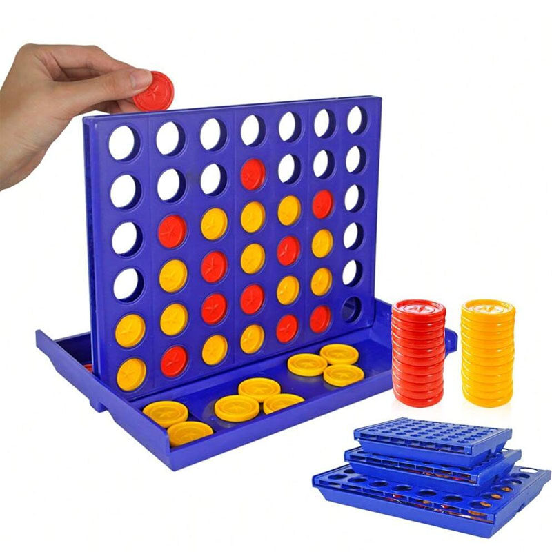 Juego de mesa clásico cuatro en fila juegos de línea