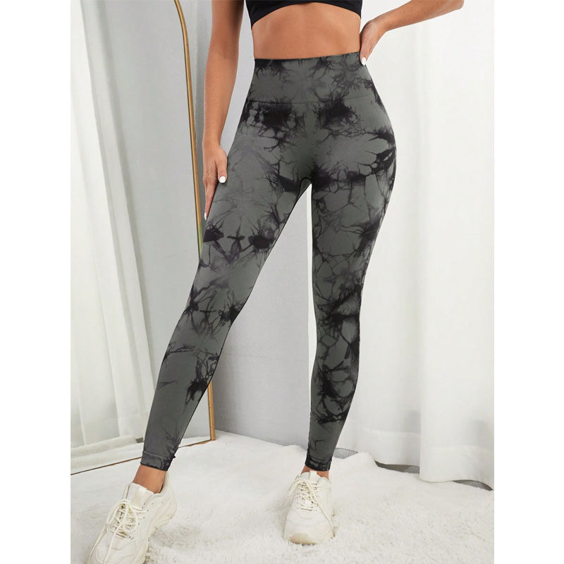 Yoga Trendy Tie Dye Wideband Taist Sports Leggings