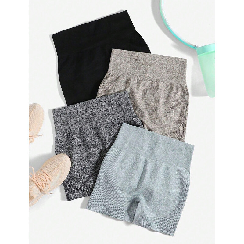 Yoga Basic 4pcs Breathable Scrunch Butt Sports Shorts