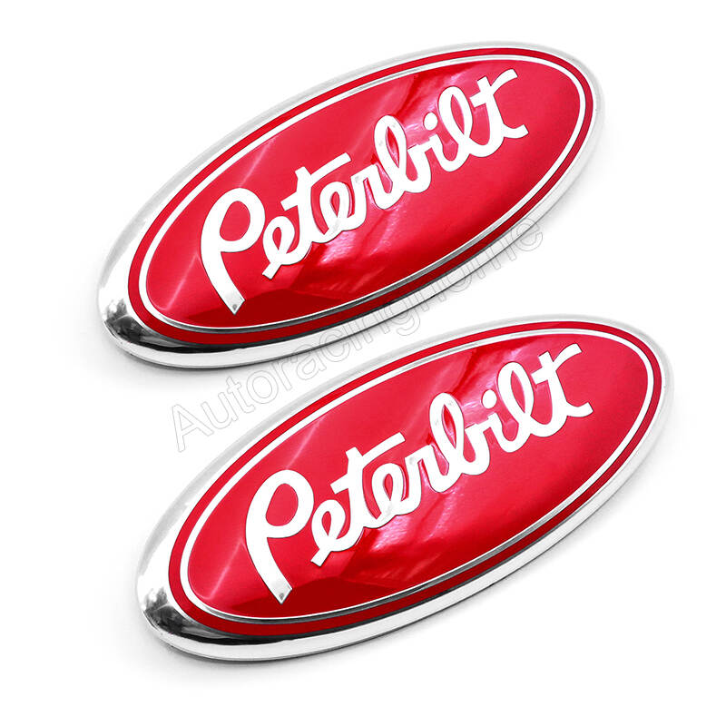 PETERBILT F150 250 350 GRILLE TAILGATE 9" Oval Emblem Badge Red 2005-14