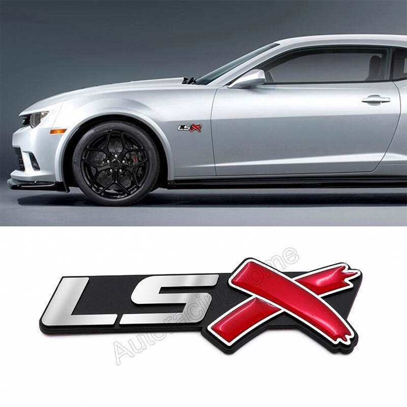 Custom black LSX Side Fender Rear Lid Boot Trunk Emblem Badge