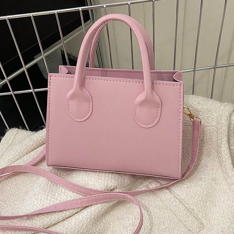 Fashionable Solid Color Pu Crossbody Bag For Outings