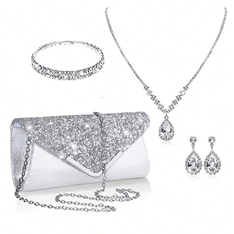 Women'S Elegant Sparkling Decoration Evening Clutch Bag