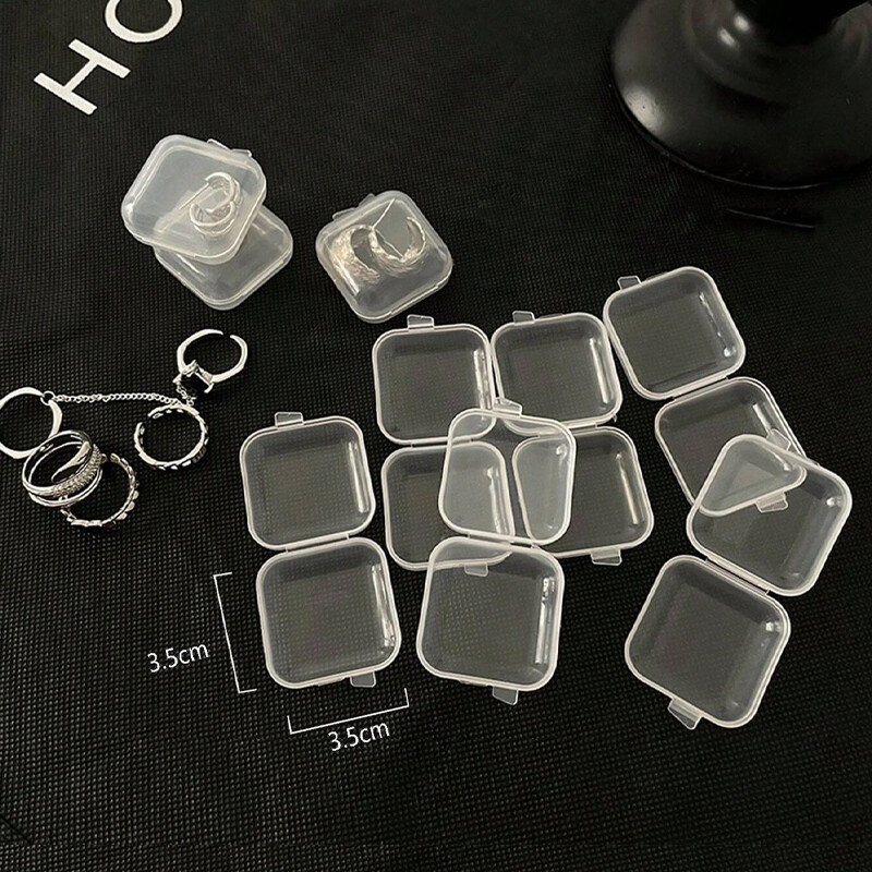 Portable Mini Clear Jewelry Nail Storage Box