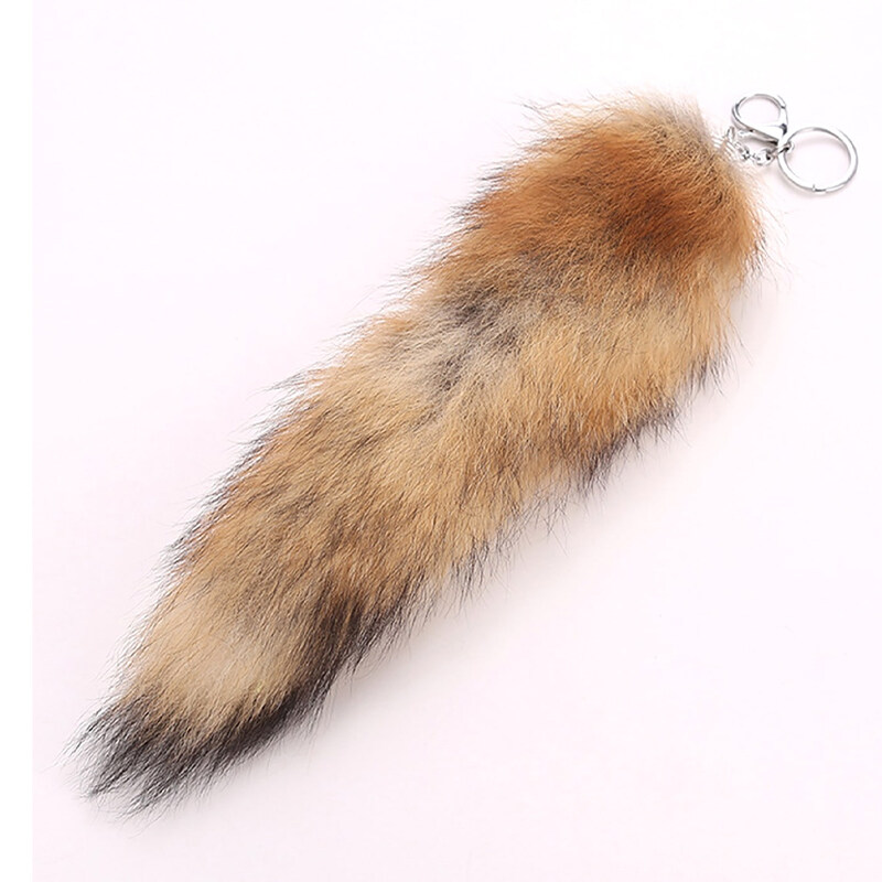 Fashionable Plush Fox Tail Keychain