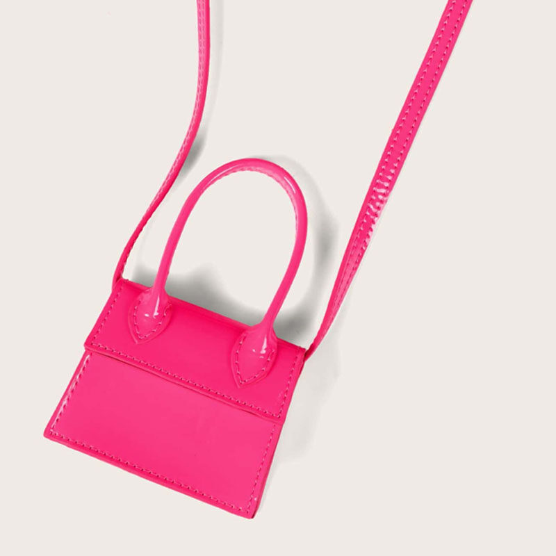 Mini Flap Satchel Bag pink