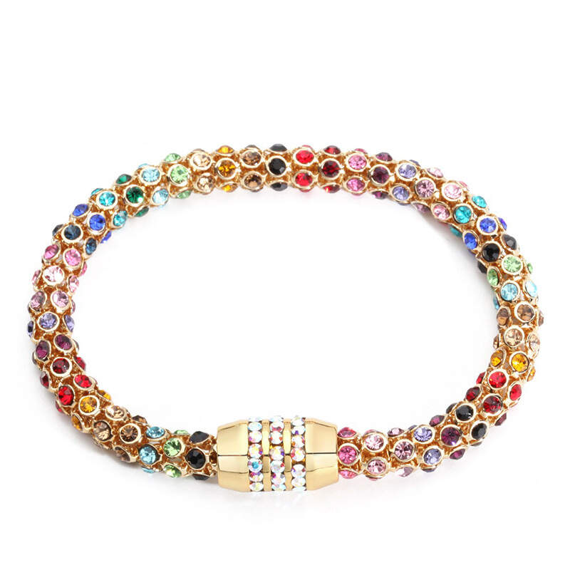 New high-end multicolored diamond bracelet, high-end niche color cross-border hot sale carefully selected bracelet