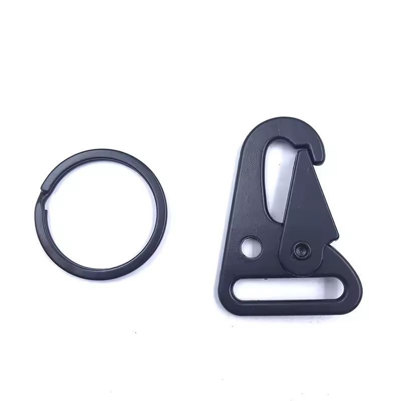 25mm Outdoor Camping Zinc Alloy Ring Tactical Clasp Olecranon Snap Hooks Sling Clips Black Hk Clip