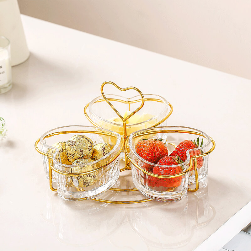 snack bowl, snack bowl set glass, snacks serving set