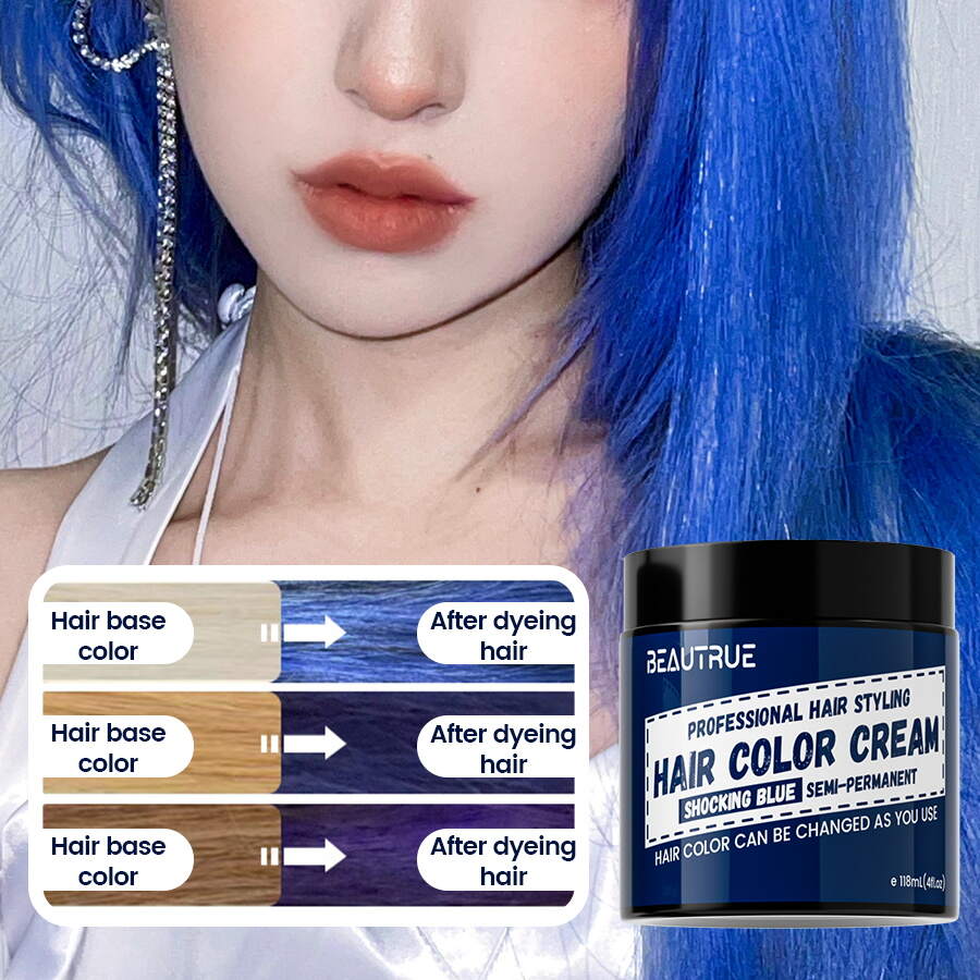 YOUR LOGO Hair Color Cream Natural Instant Hair Color Cream for DIY Hairstyle for Kids Men Women Halloween Party