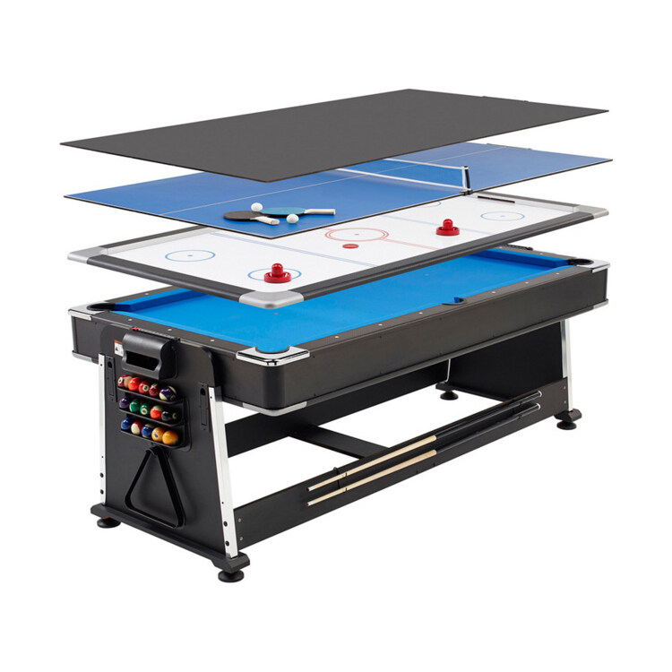 multi functional pool table, 7ft multi function pool air hockey table, 4 in 1 multi functioning pool table