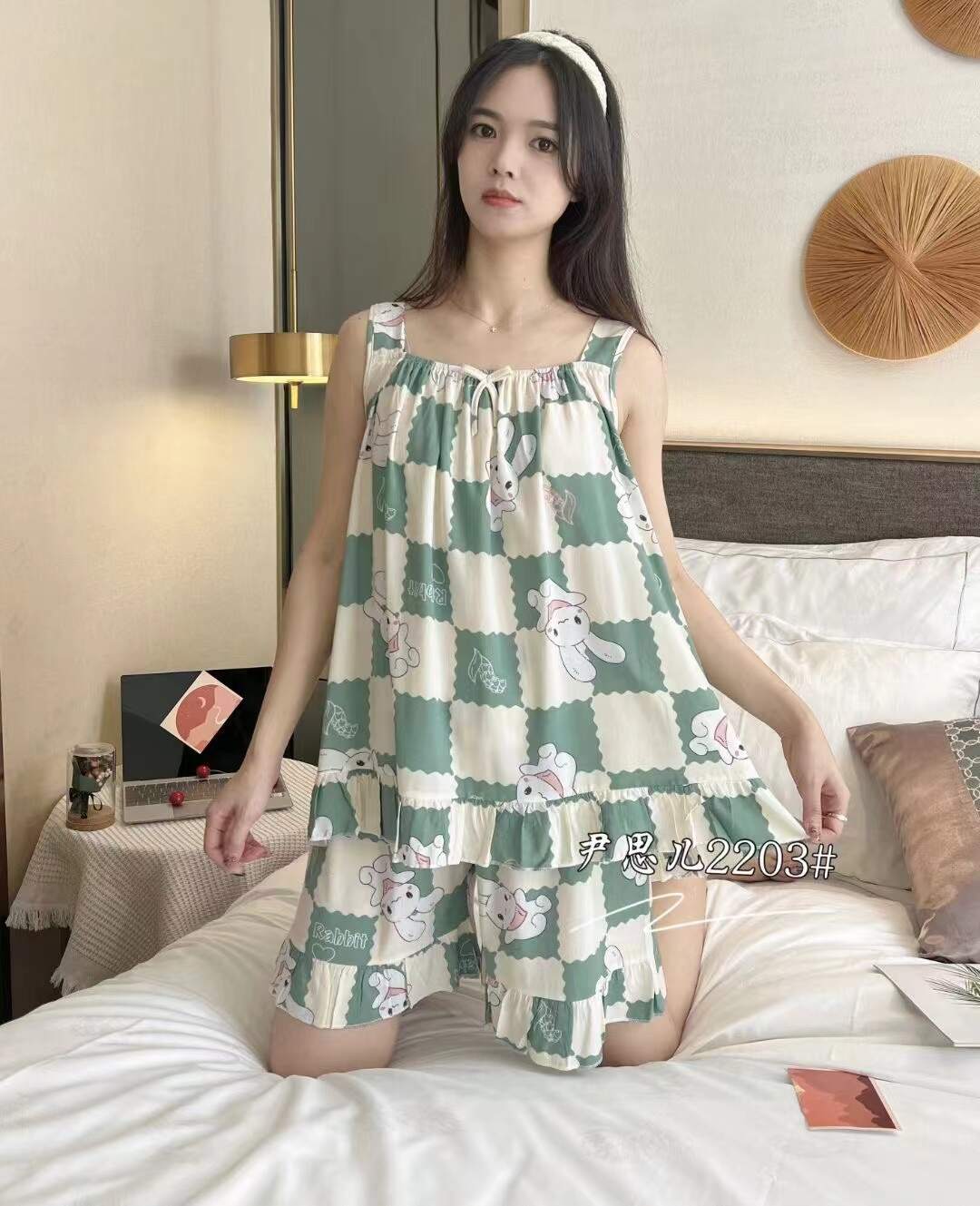 Cotton silk pajamas