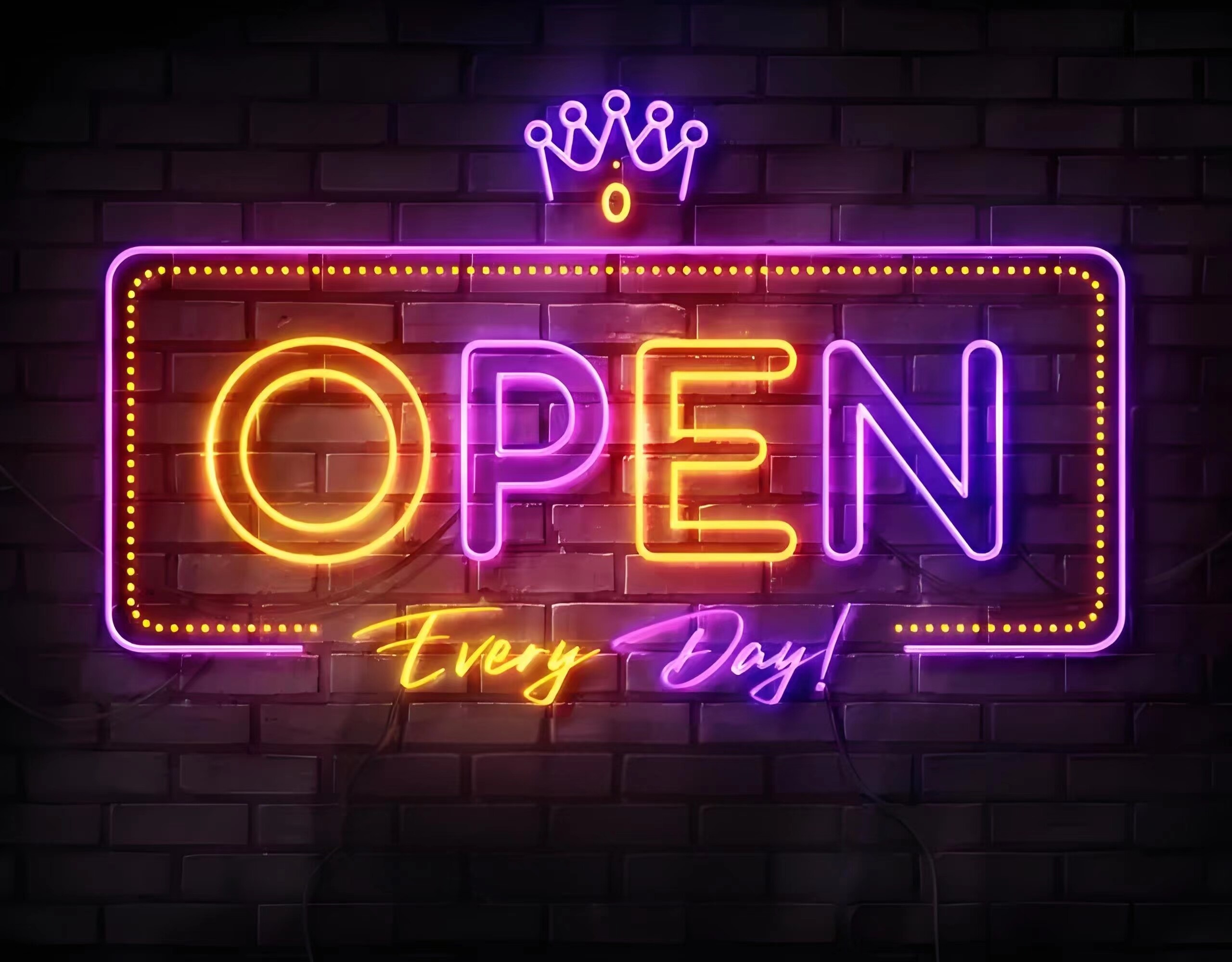 OPEN neon sign for store