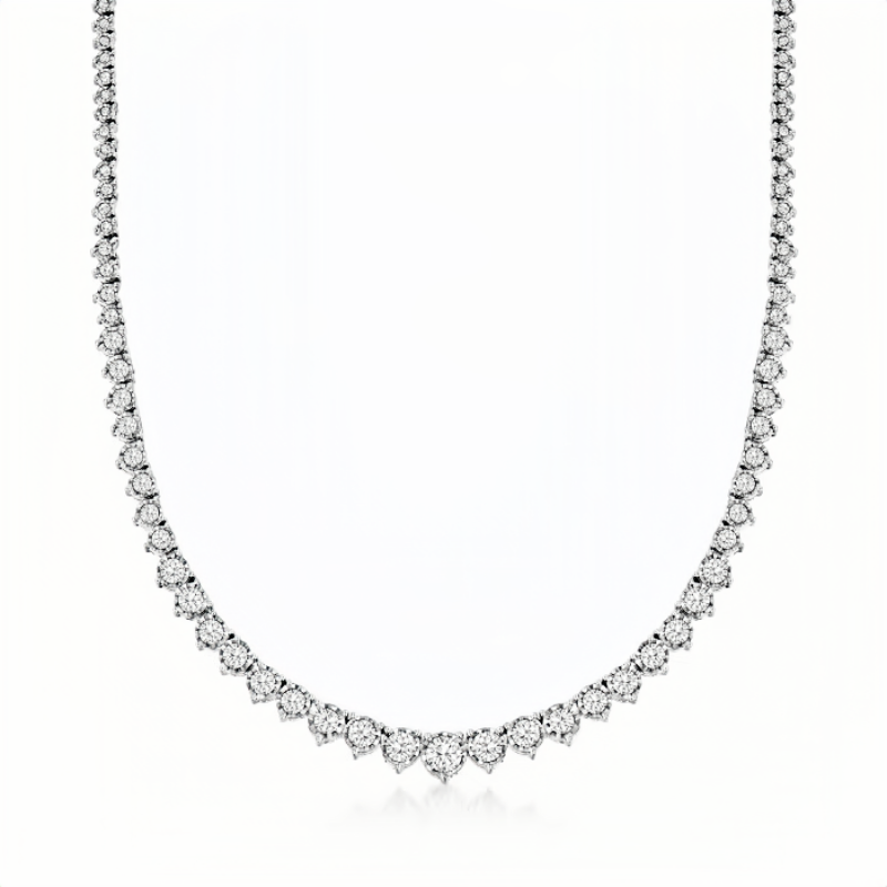 5.00 ct. t.w. Diamond Graduated Tennis Necklace in 18k whitegold