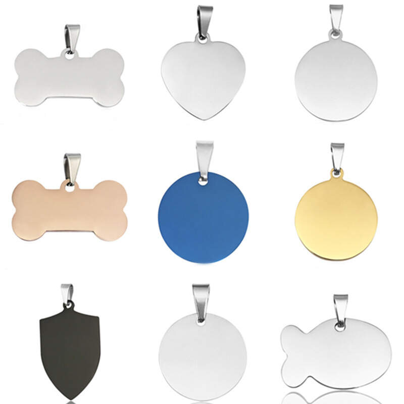 Manufacturer's new ready-made pet tag zinc alloy bone pendant engraved identity tag collar accessories