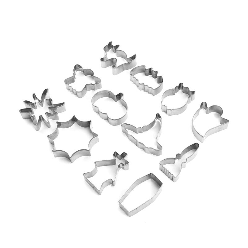 12Pcs Halloween Stainless Steel Cookie Cutters Set
