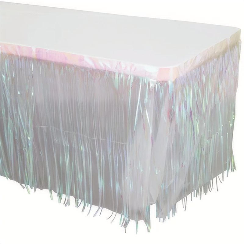 Way foil table skirt - foil white