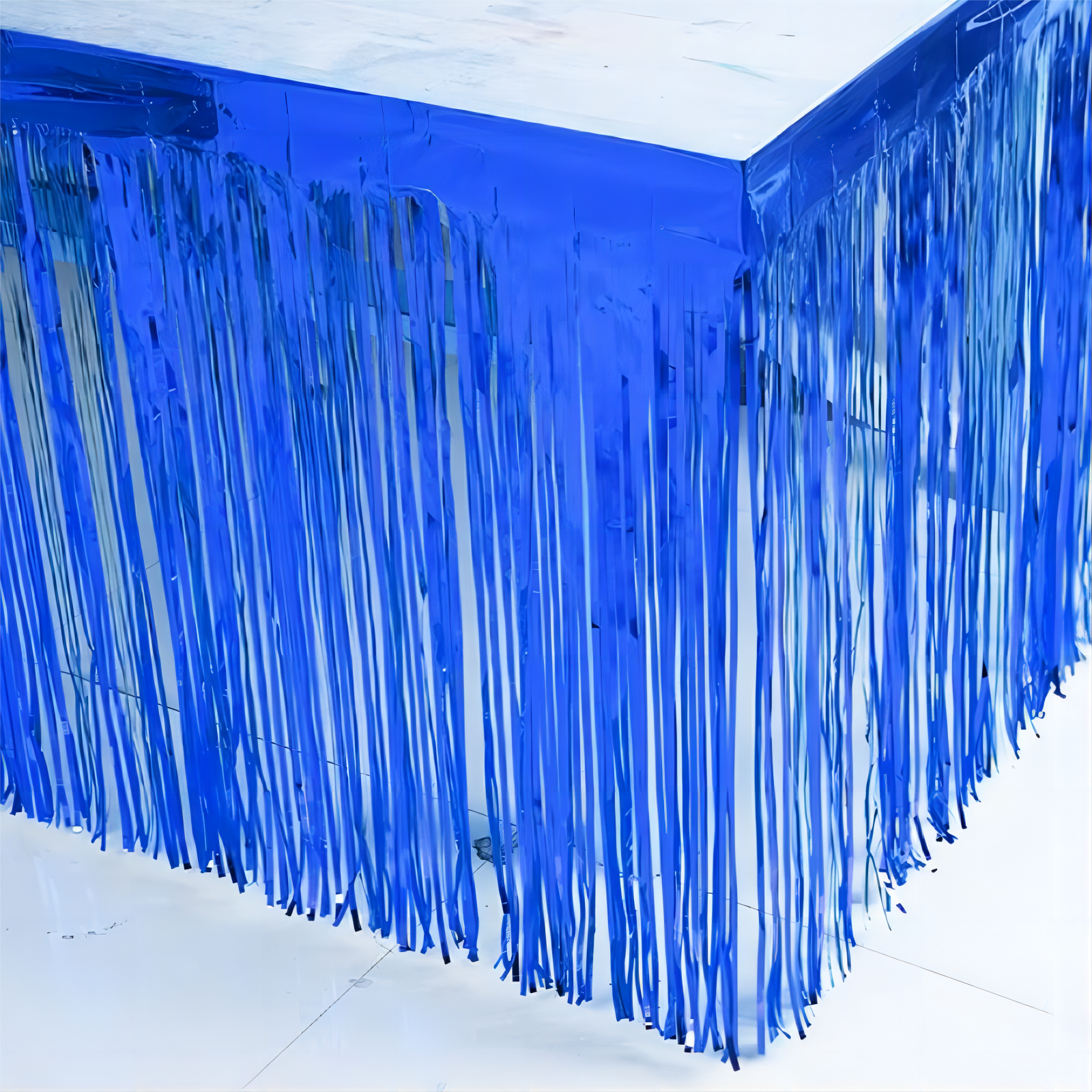 Way foil table skirt - blue