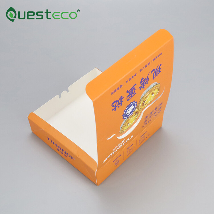 Custom Printed Lid And Base Donuts Box Chocolate Donuts Picnic Cookie Paper Packing Box