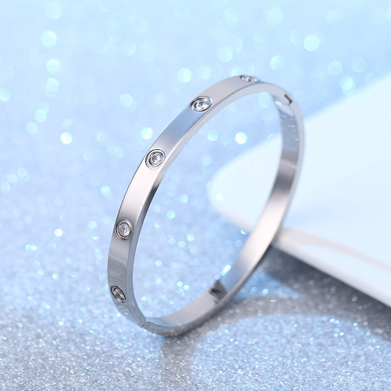 Titanium Steel Couple Bracelet Simple and Elegant Titanium Steel Jewelry Stainless Steel Bracelet Full of Stars and Ten Diamonds (2).jpg