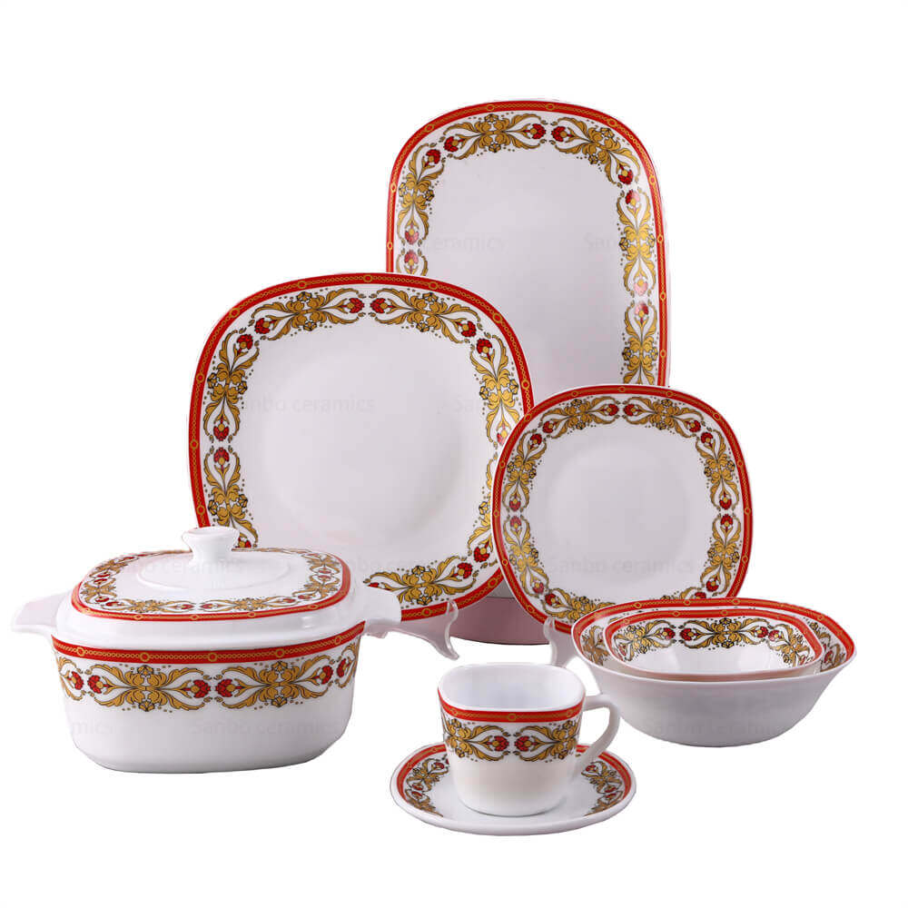 Wholesale Rural Style Opal Dinner Set with Mug