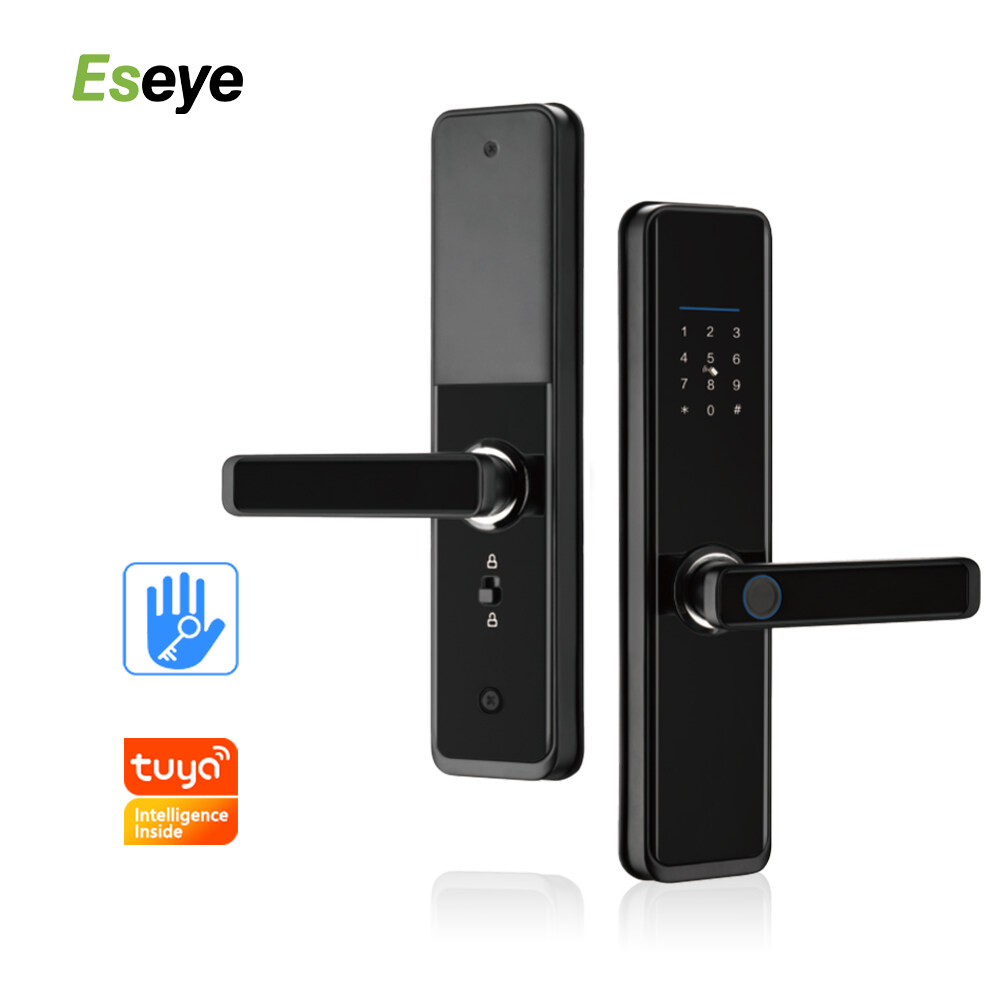 Tuya WIFI Or TTLock Bluetooth Fingerprint Unlock Smart Intelligent Door Handle Lock Hotel Lock With Handle For Wholesale
