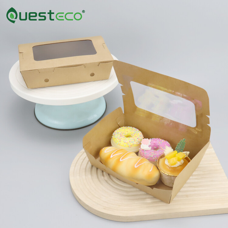 Eco-friendly Custom Lunch Variety Paper Salad Box Fast-food Salad Takeaway Lunch Box Paper Food Box