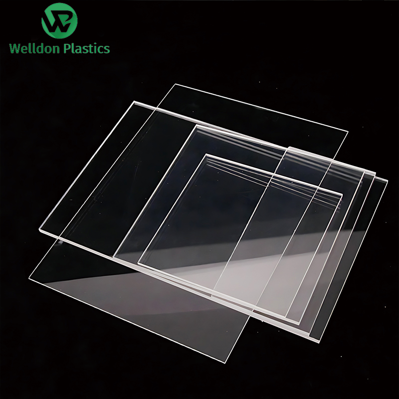 Welldon 5mm Thick Plastic Clear PMMA Acrylic Sheet with Protective Film