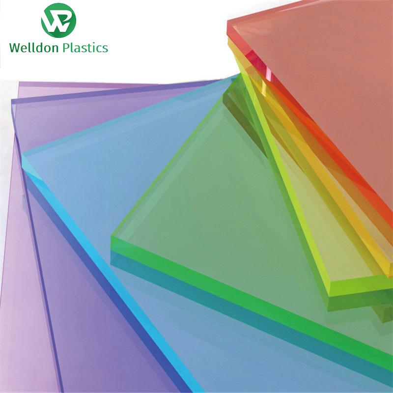 Welldon Manufacturer Price Pmma 1.8-50mm Solid Transparent Glossy Color Acrylic Sheet