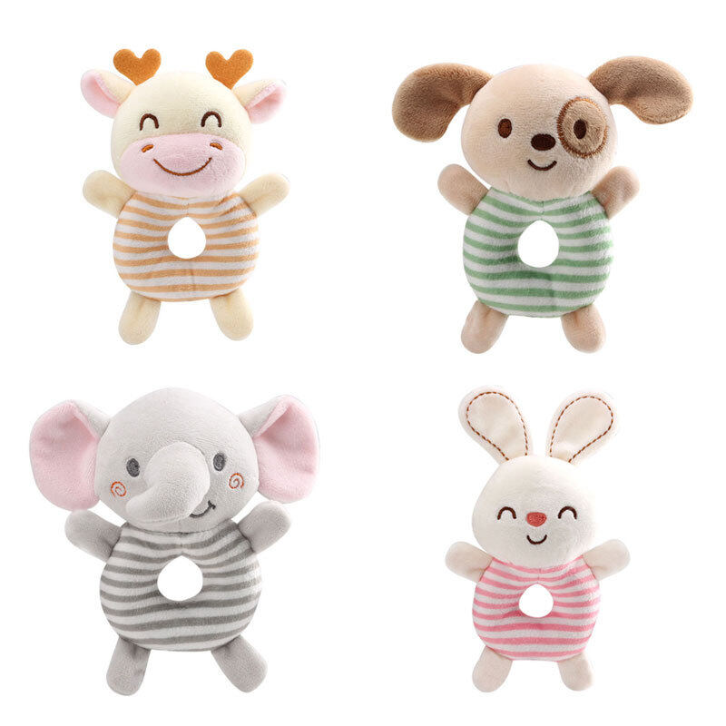 Soft O-shaped Baby Soothing Toy Ring Rattle