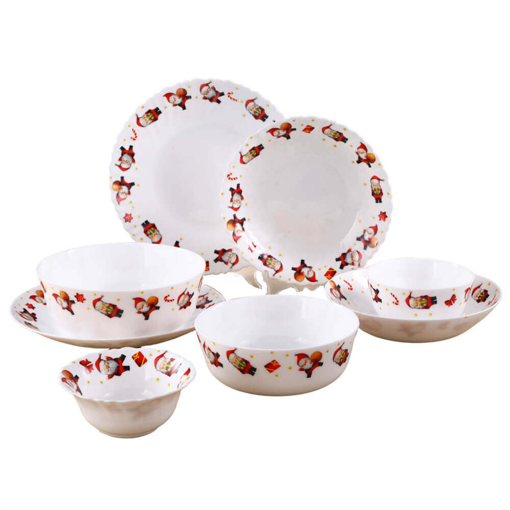 Cute Santa Claus Christmas Dishes Set For Hotel Restaurant