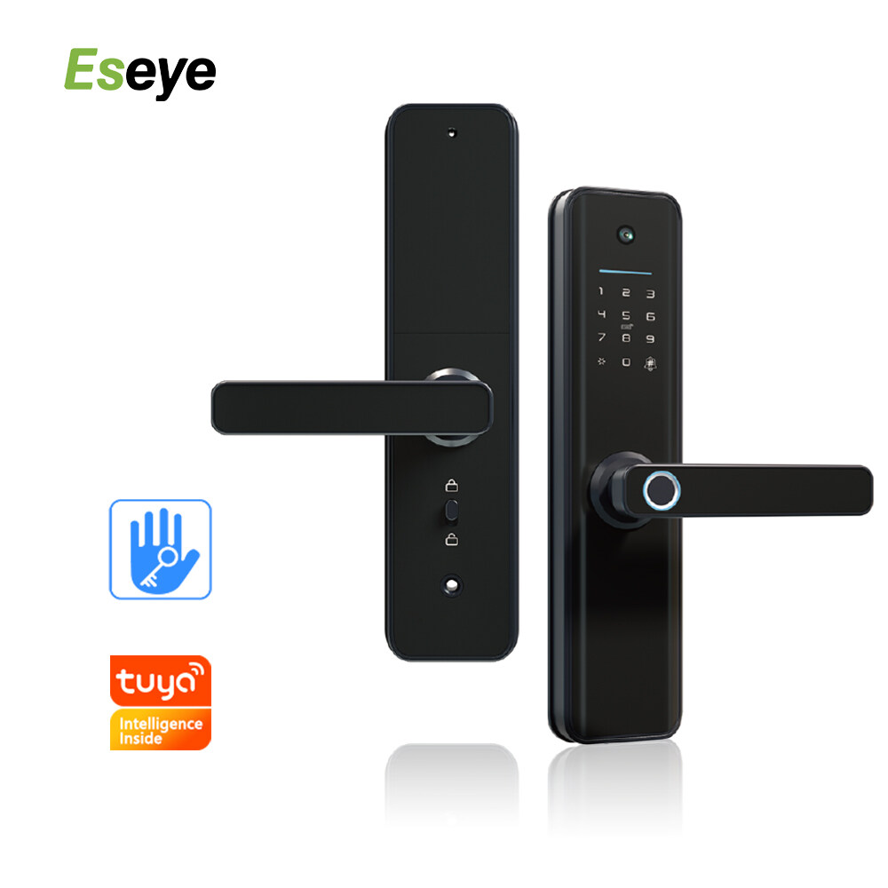 Eseye OEM Smart Home Voice Graffiti Wifi Digital Fingerprint Cerradura Inteligente Smart Camera Door Lock