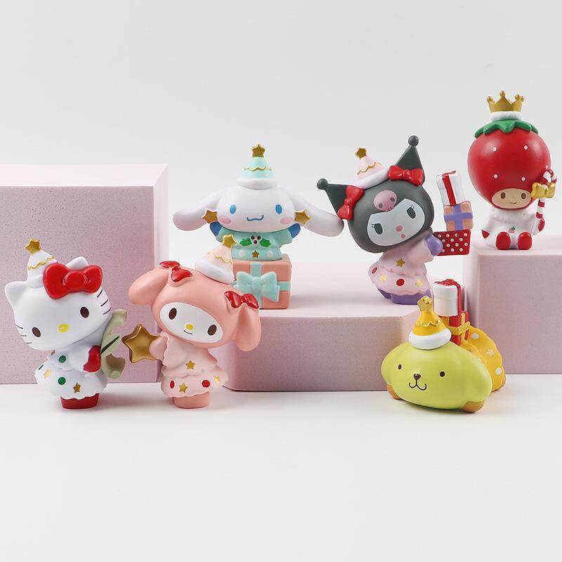 Sanrio, figurines, sanrio figurines, cartoon figurines hello kitty, my melody, pompompuri, kuromi