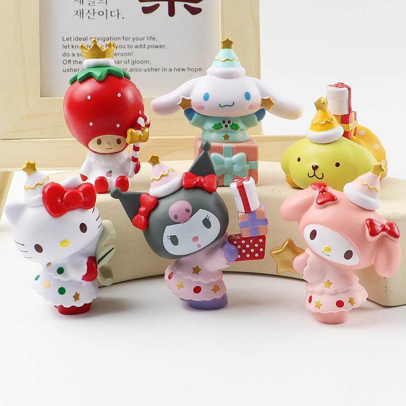 Sanrio, figurines, sanrio figurines, cartoon figurines hello kitty, my melody, pompompuri, kuromi