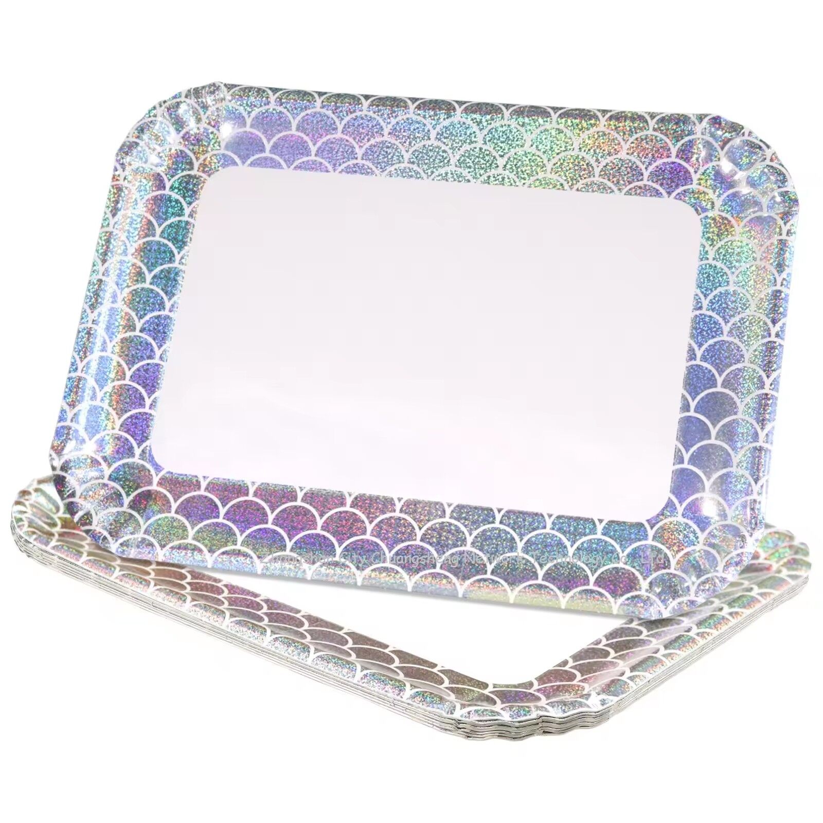 Disposable Rectangular Big Paper Plate 10.5”x14"