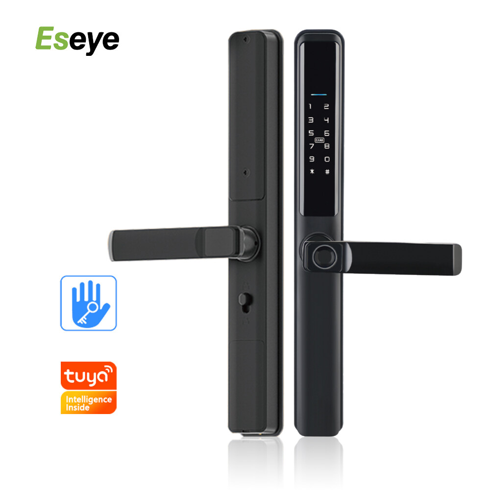 Eseye Smart Camera With TTLOCK APP Fingerprint Rfid Card Password Aluminum Sliding Door Lock Doorbell Bulit-in