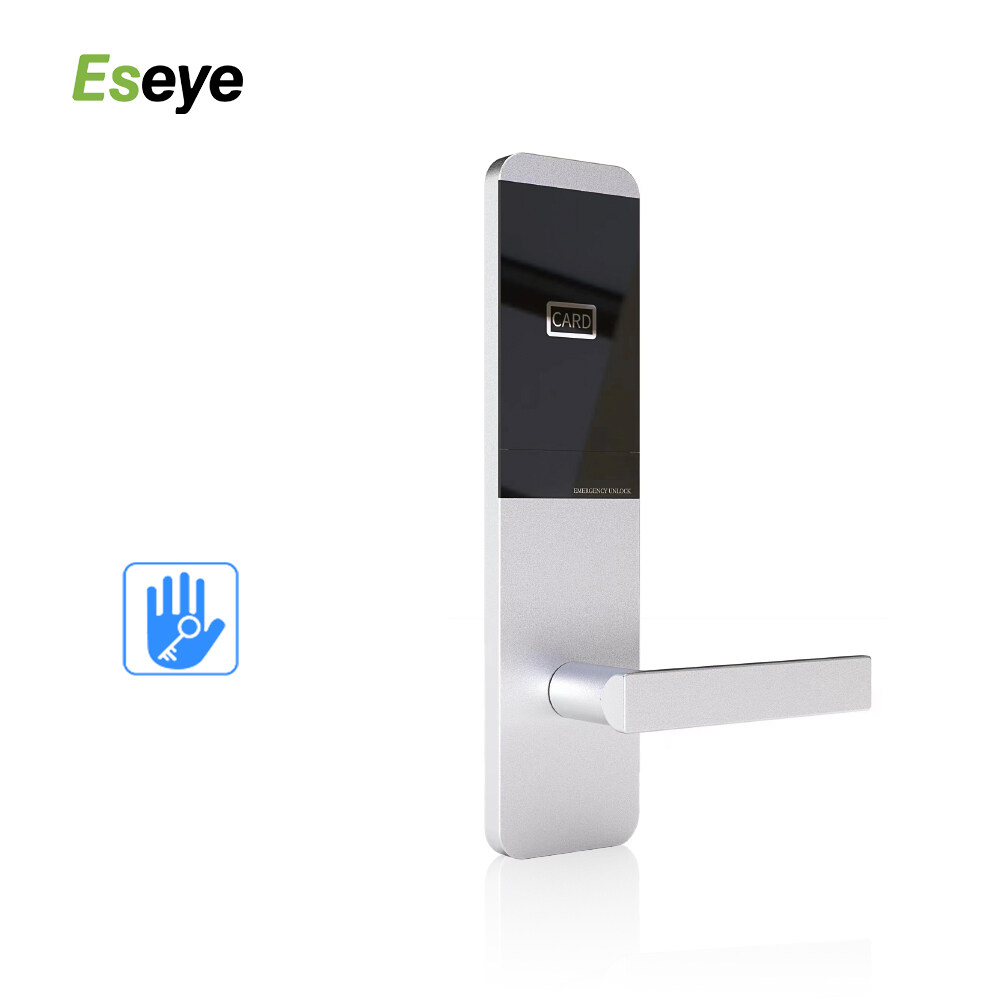 Regular Black Silver Metal Smart Intelligent Hotel Lock With APP Key Card Unlock With Handle For Wholesale