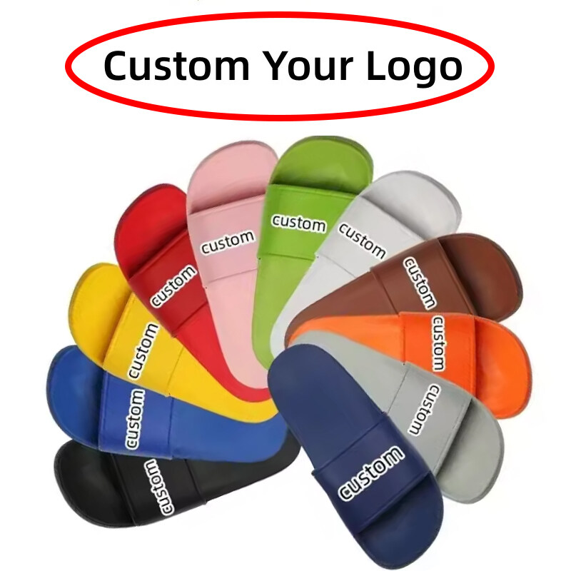 Designer Unisex PVC Indoor Home Slippers Customized Summer Brand Logo Beach Rubber Custom House Mens Slides Slippers