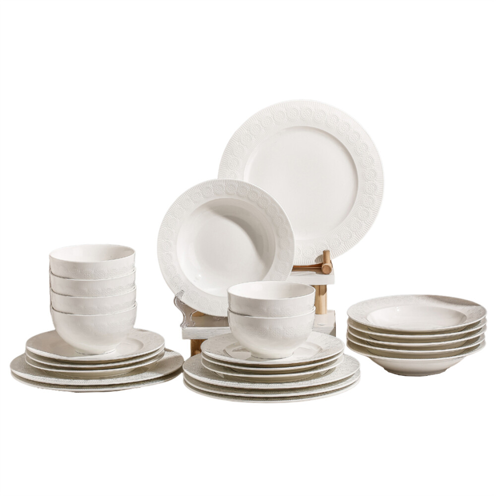 Best Affordable Dish Sets Relief Porcelain for 6