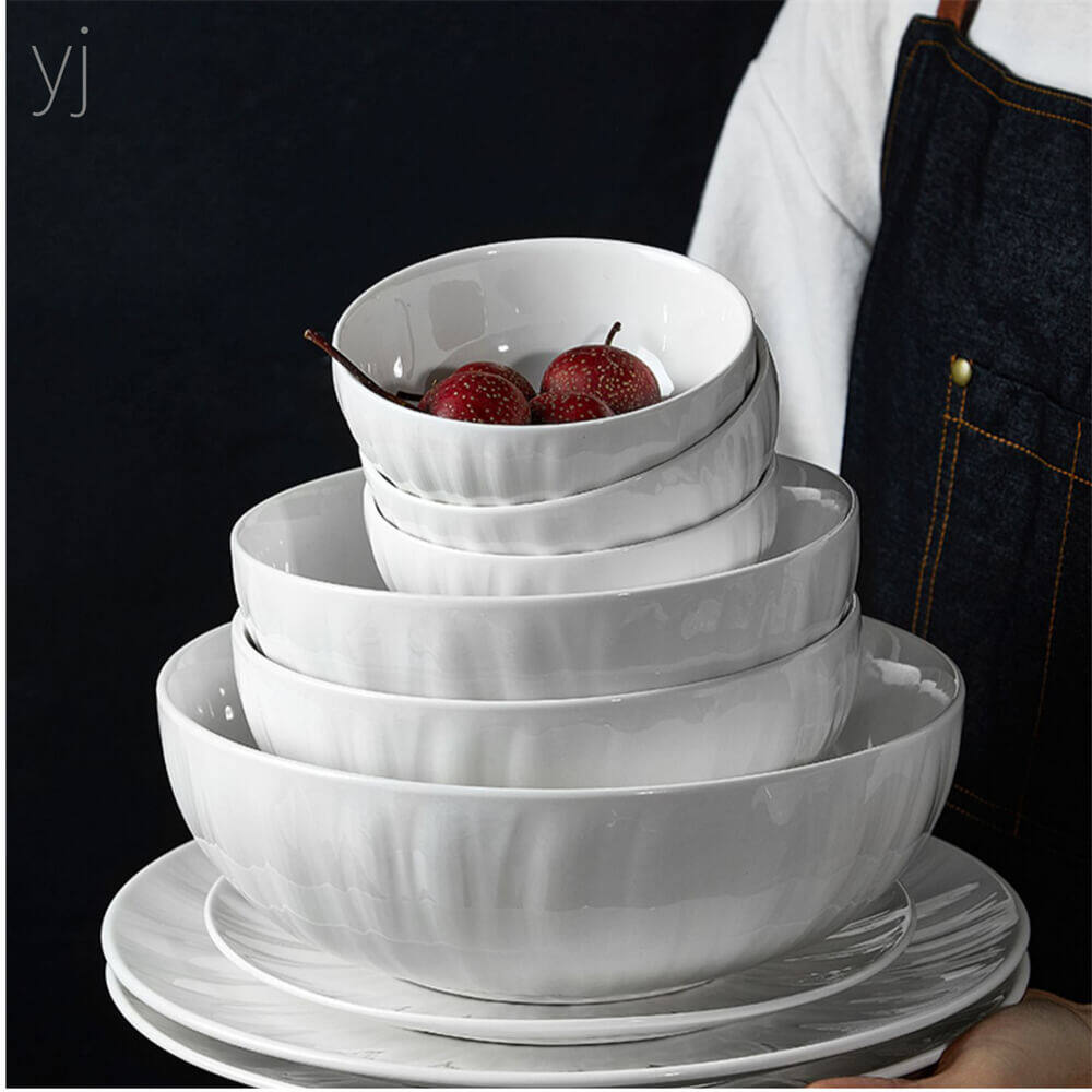 modern white dishes, white plates and bowls, fine china sets