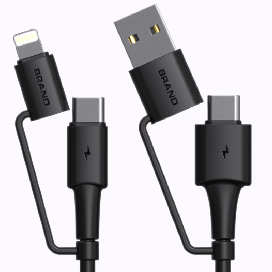 JCX-227在一个数据电缆USB-Light+USB-type-c中形成四分之四