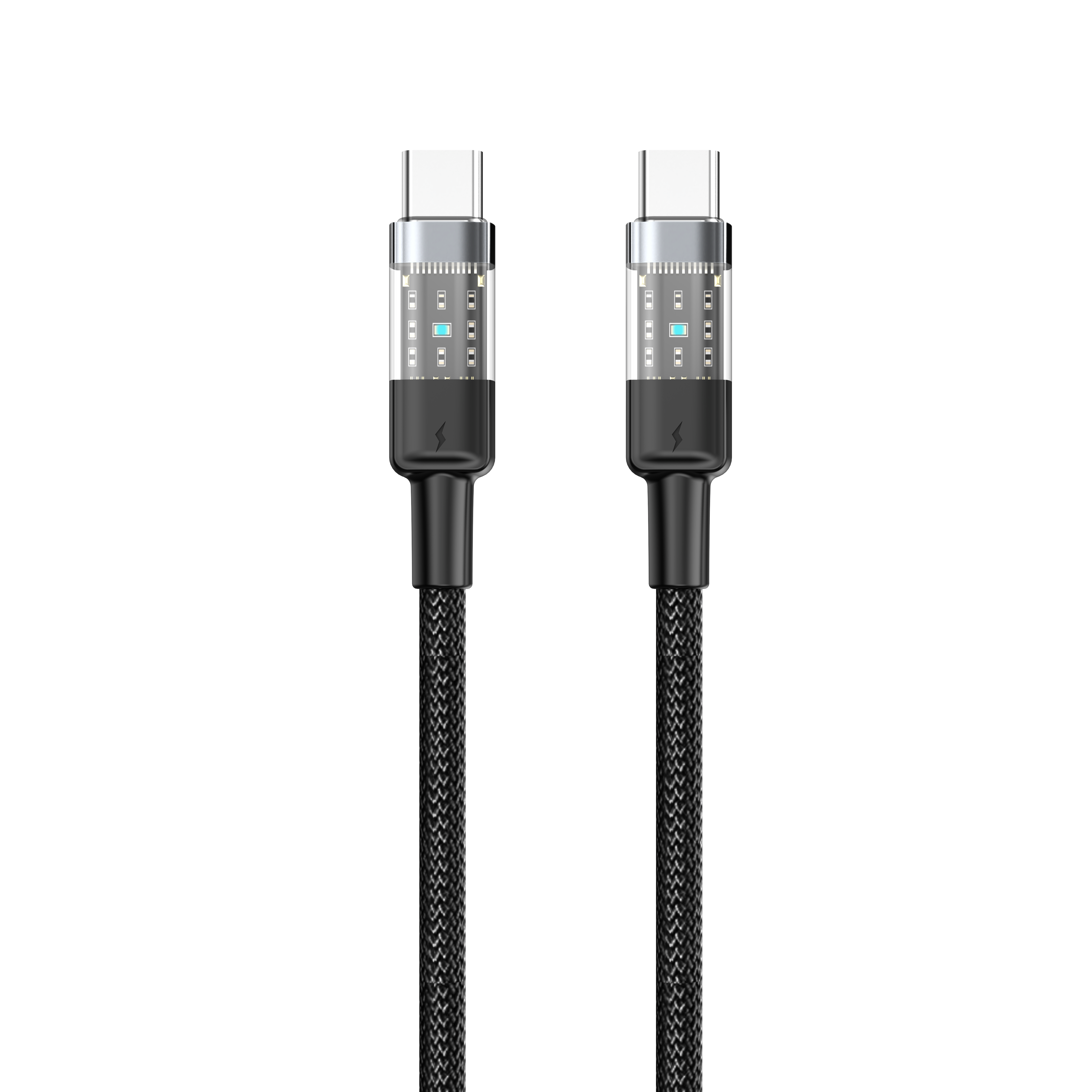 JCX-221 Transparent data cable USB-LIGHTNING/MICRO/TYPE-C